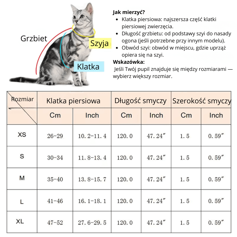 Elegancka uprząż dla kota Plaid Cat – przewiewna, wygodna i bezpieczna smycz w zestawie